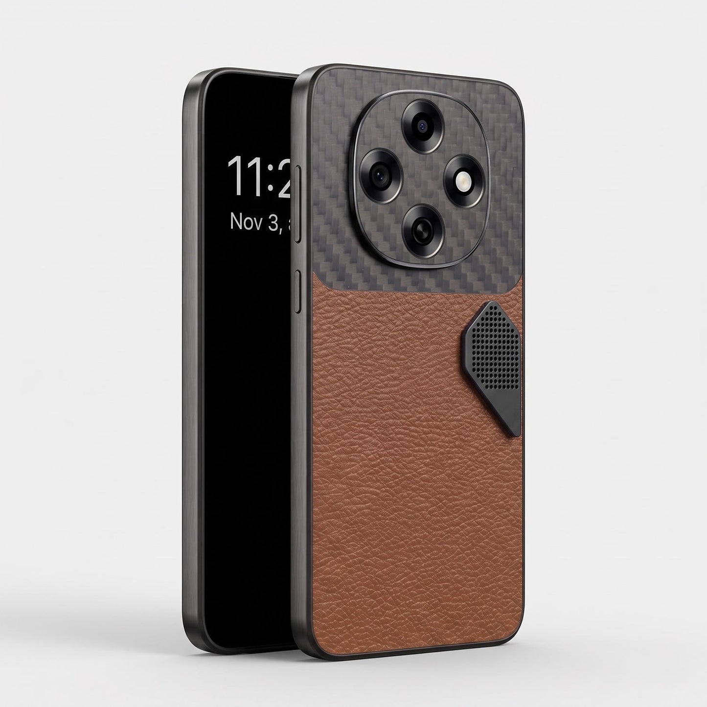 Oppo F31 Pro 5G Carbon Fiber Heat Dissipation Leather Hybrid Phone Case