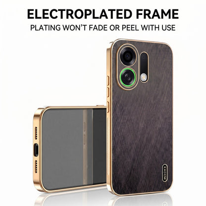 Oppo K13 Turbo 5G Premium Electroplated Frame Gold Thread Pattern Soft Case