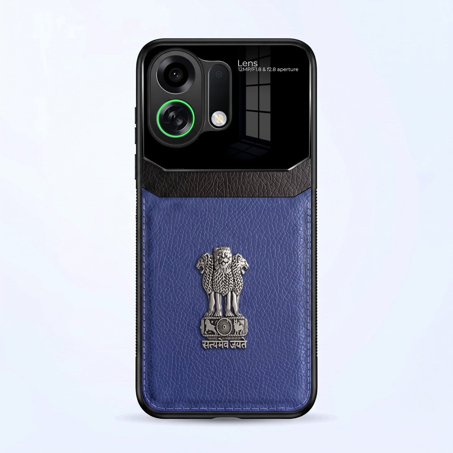 Oppo K13 Turbo 5G Satyamev Jayate 3D Metal Leather Back Case