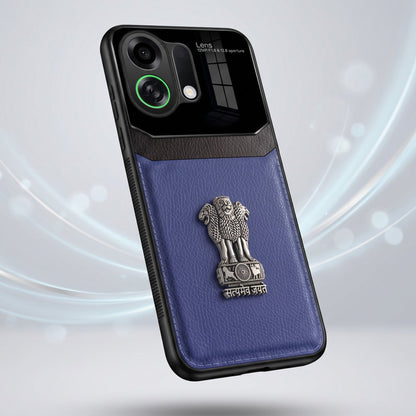 Oppo K13 Turbo 5G Satyamev Jayate 3D Metal Leather Back Case