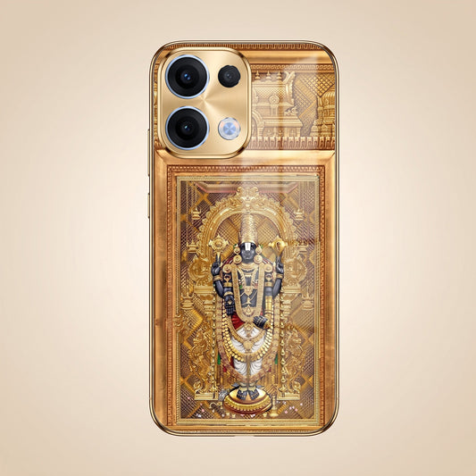 Oppo Reno 13 5G Premium Heritage Gold Electroplated Glass Phone Back Case