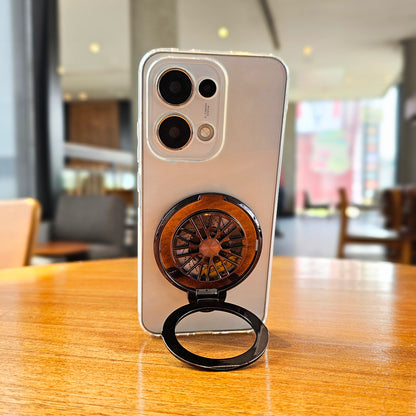 Oppo Reno 13 5G 100% Original Transparent Stress Buster Wheel Case