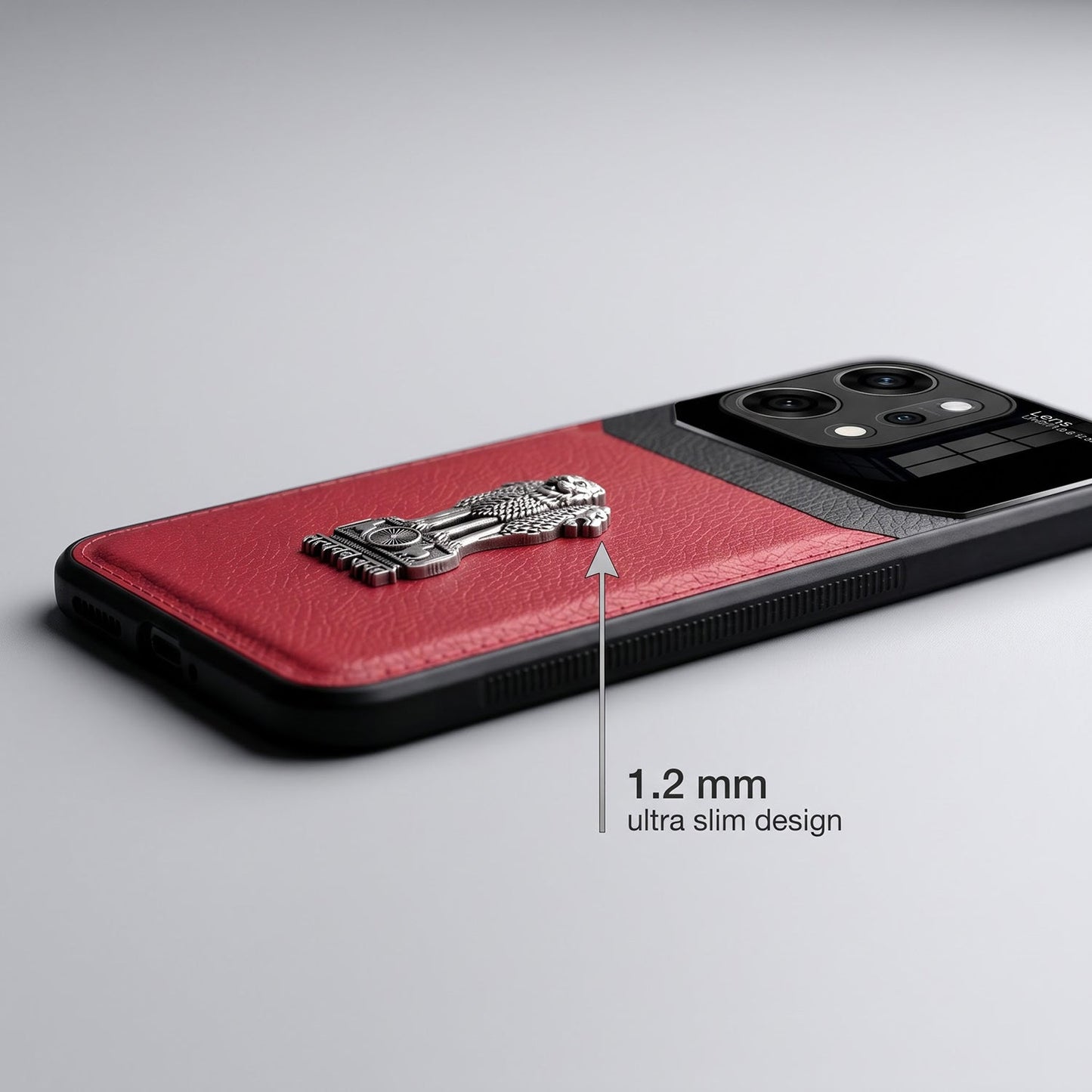 Oppo Reno 14 Pro 5G Satyamev Jayate 3D Metal Leather Back Case