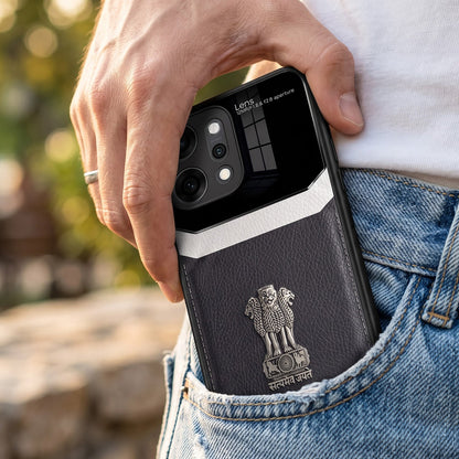 Oppo Reno 14 Pro 5G Satyamev Jayate 3D Metal Leather Back Case