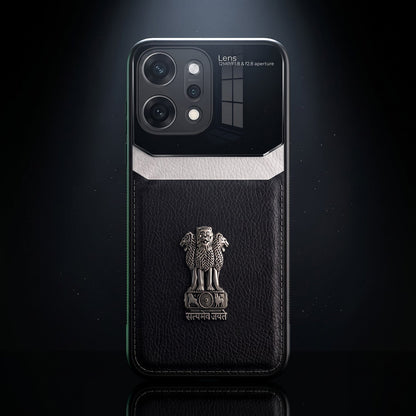 Oppo Reno 14 Pro 5G Satyamev Jayate 3D Metal Leather Back Case