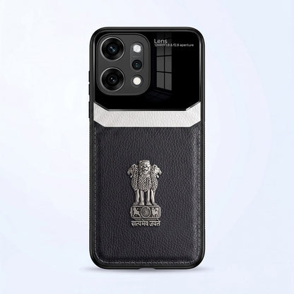 Oppo Reno 14 Pro 5G Satyamev Jayate 3D Metal Leather Back Case