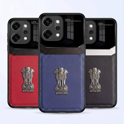 Oppo Reno 14 Pro 5G Satyamev Jayate 3D Metal Leather Back Case