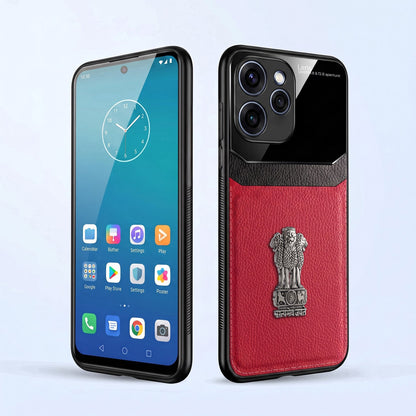 Oppo Reno 15 Pro Mini 5G Satyamev Jayate 3D Metal Leather Back Case