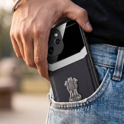 Oppo Reno 15 Pro Mini 5G Satyamev Jayate 3D Metal Leather Back Case