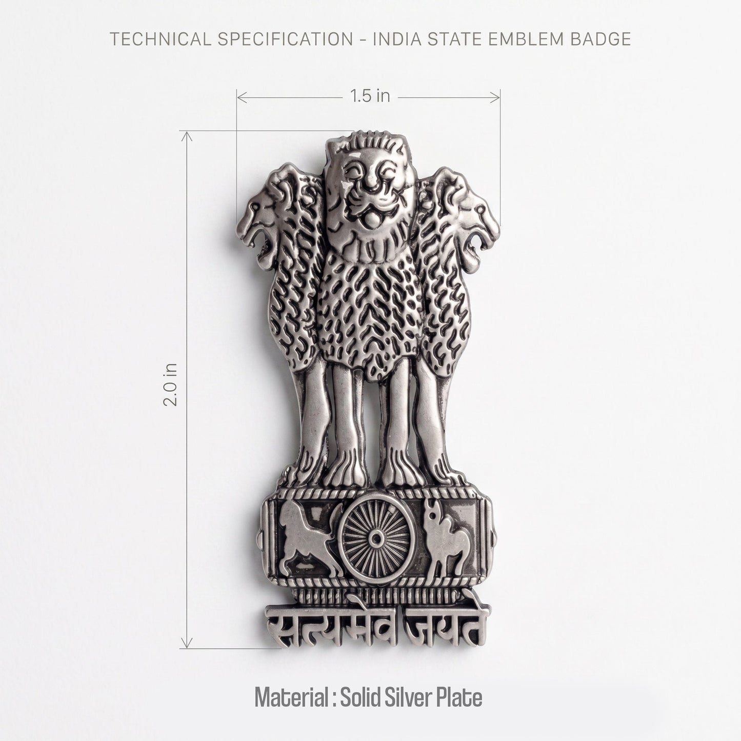 Oppo Reno 15 Pro Mini 5G Satyamev Jayate 3D Metal Leather Back Case