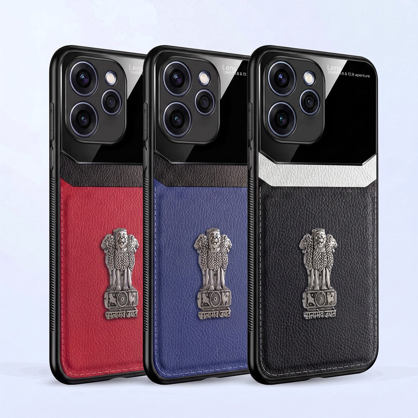 Oppo Reno 15 Pro Mini 5G Satyamev Jayate 3D Metal Leather Back Case