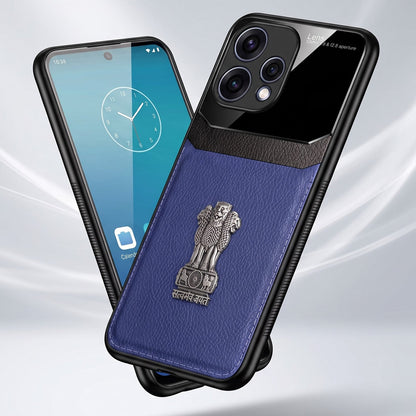 Oppo Reno 15 5G Satyamev Jayate 3D Metal Leather Back Case