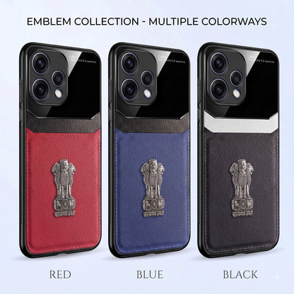Oppo Reno 15 5G Satyamev Jayate 3D Metal Leather Back Case