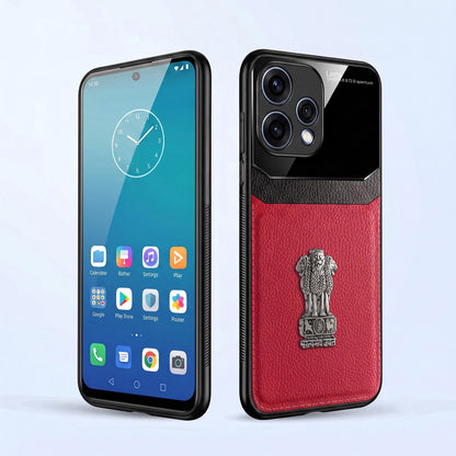 Oppo Reno 15 5G Satyamev Jayate 3D Metal Leather Back Case