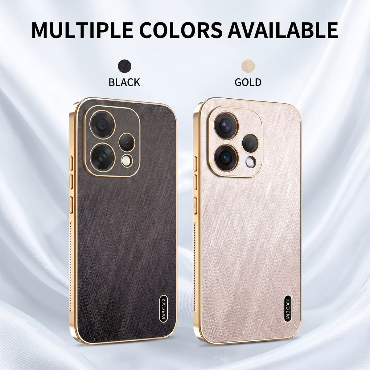 Oppo Reno 15 5G Premium Electroplated Frame Gold Thread Pattern Soft Case