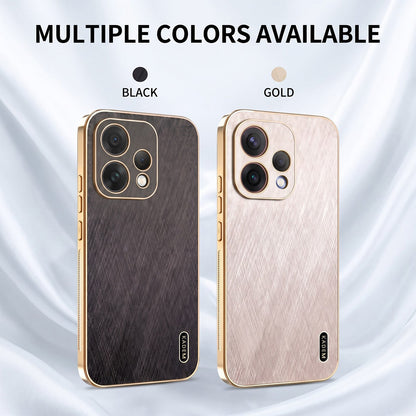 Oppo Reno 15 5G Premium Electroplated Frame Gold Thread Pattern Soft Case