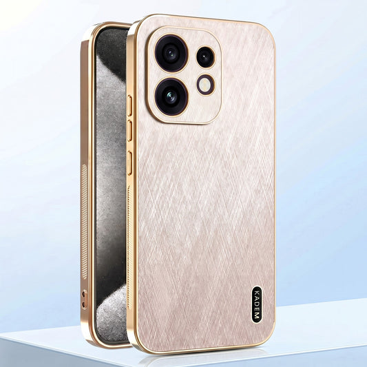 Oppo Reno 16 5G Premium Electroplated Frame Gold Thread Pattern Soft Case