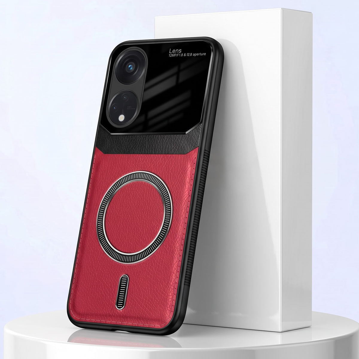 Oppo Reno 8T 5G Premium Magsafe Magnetic Leather Lens Protective Case