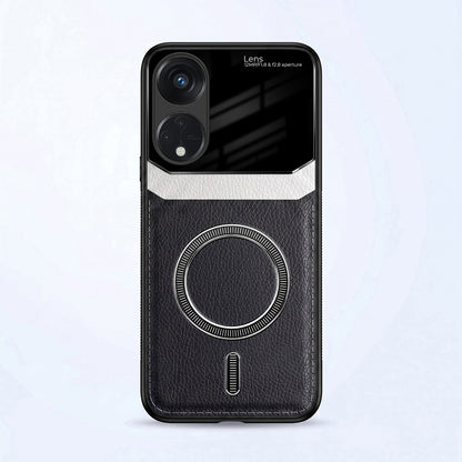 Oppo Reno 8T 5G Premium Magsafe Magnetic Leather Lens Protective Case