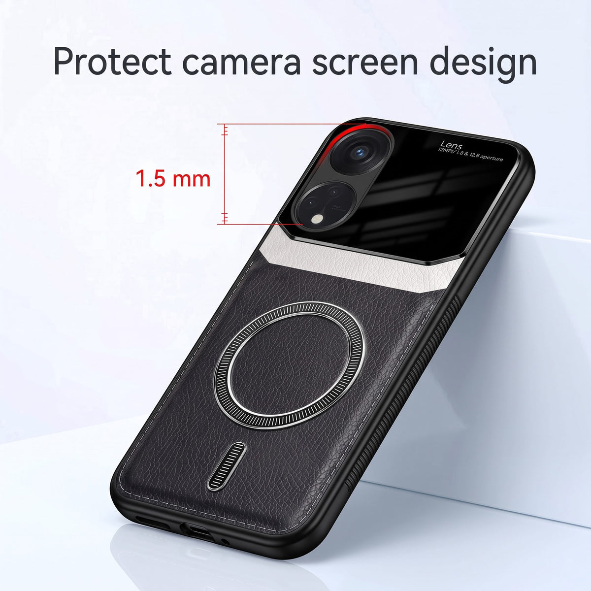 Oppo Reno 8T 5G Premium Magsafe Magnetic Leather Lens Protective Case