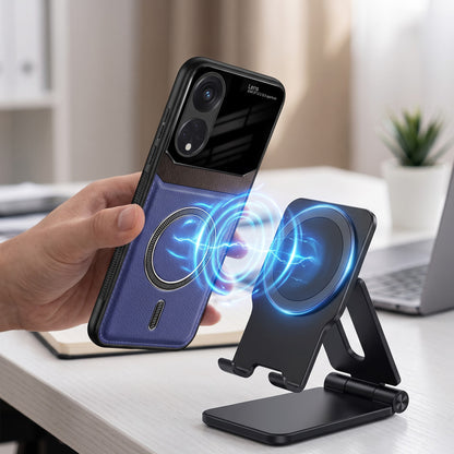 Oppo Reno 8T 5G Premium Magsafe Magnetic Leather Lens Protective Case