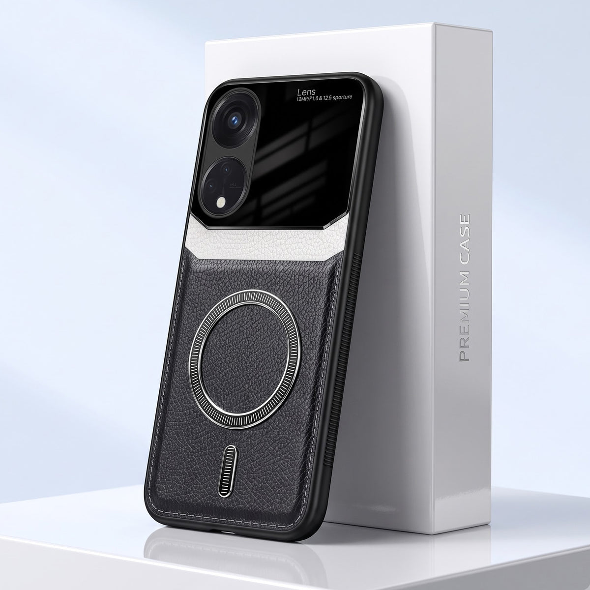 Oppo Reno 8T 5G Premium Magsafe Magnetic Leather Lens Protective Case