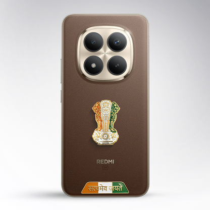 Redmi Note 15 Pro+ 5G Compatible Satyamev Jayate 3D Metal Emblem Sticker