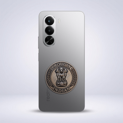 Realme P4X 5G Compatible Satyamev Jayate 3D Metal Emblem Sticker