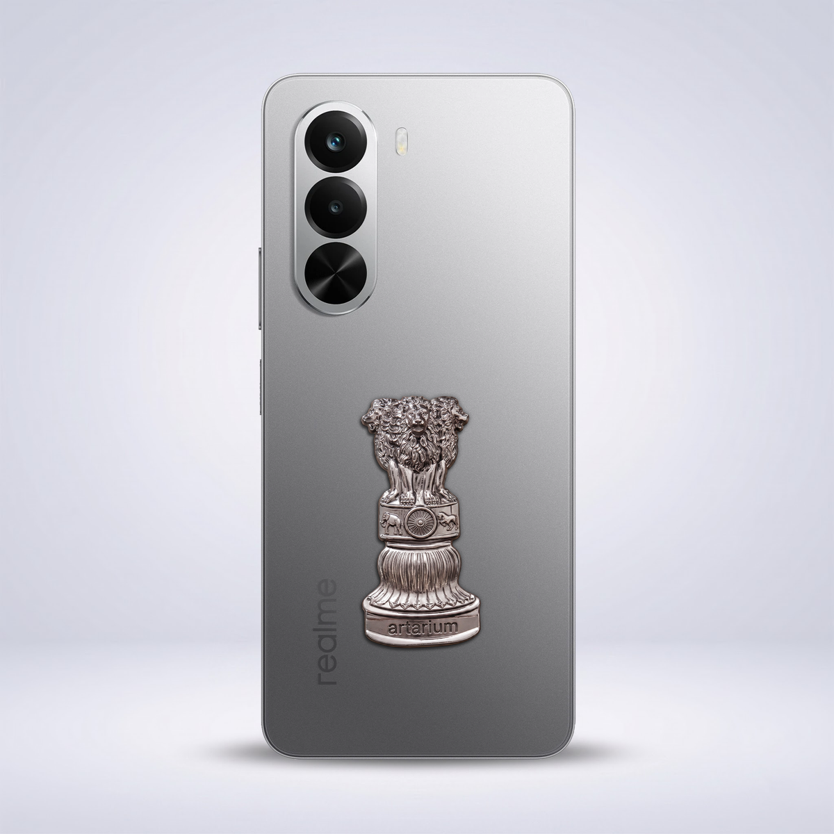Realme P4X 5G Compatible Satyamev Jayate 3D Metal Emblem Sticker