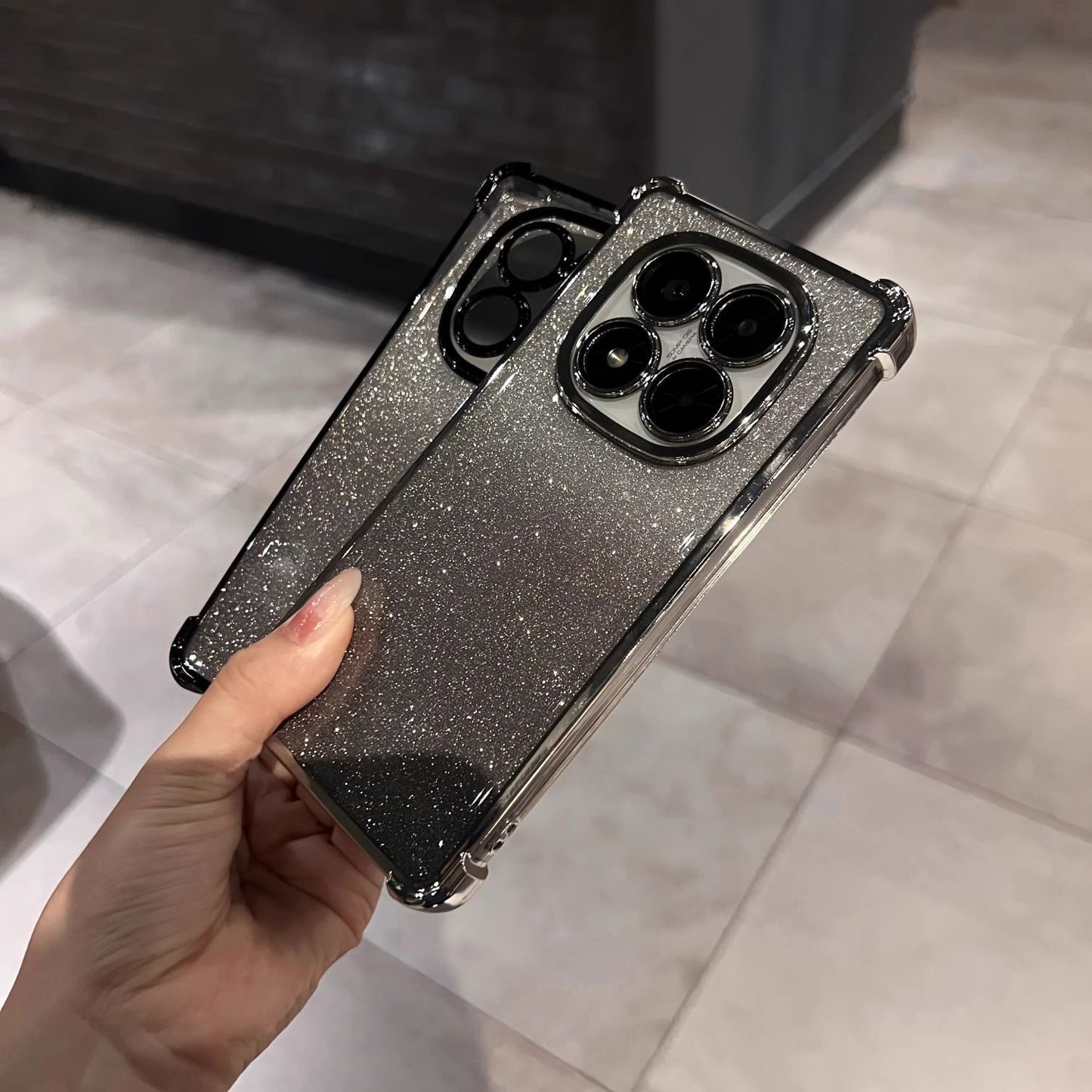 Redmi Note 14 Pro Plus 5G Luxury Shimmer Shockproof Airbag Case