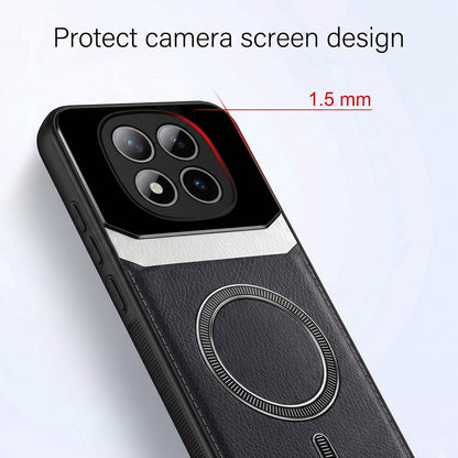 Redmi Note 15 Pro+ 5G Premium Magsafe Magnetic Leather Lens Protective Case