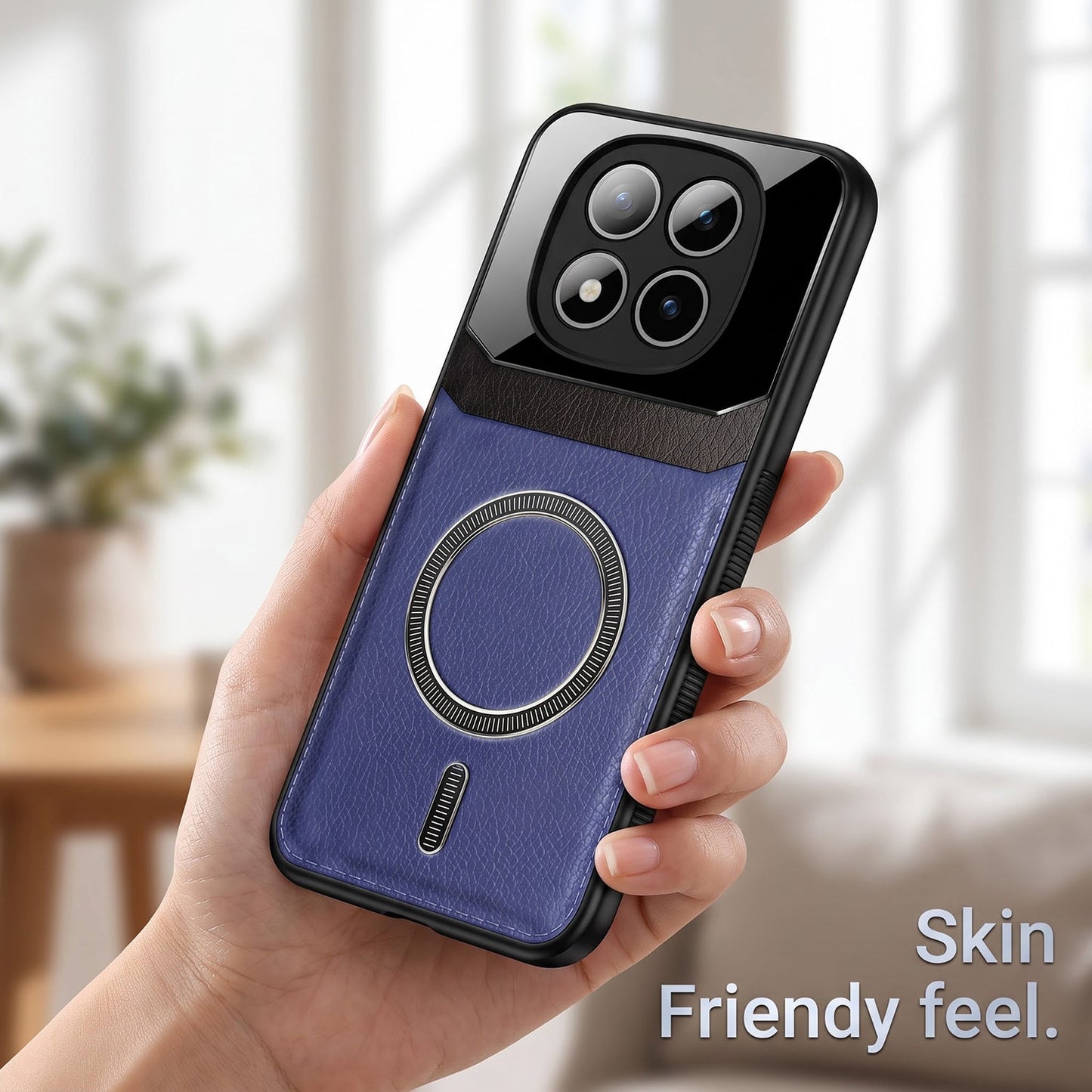 Redmi Note 15 Pro+ 5G Premium Magsafe Magnetic Leather Lens Protective Case