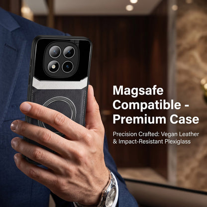 Redmi Note 15 Pro+ 5G Premium Magsafe Magnetic Leather Lens Protective Case