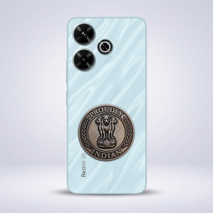 Redmi 13 5G Compatible Satyamev Jayate 3D Metal Emblem Sticker
