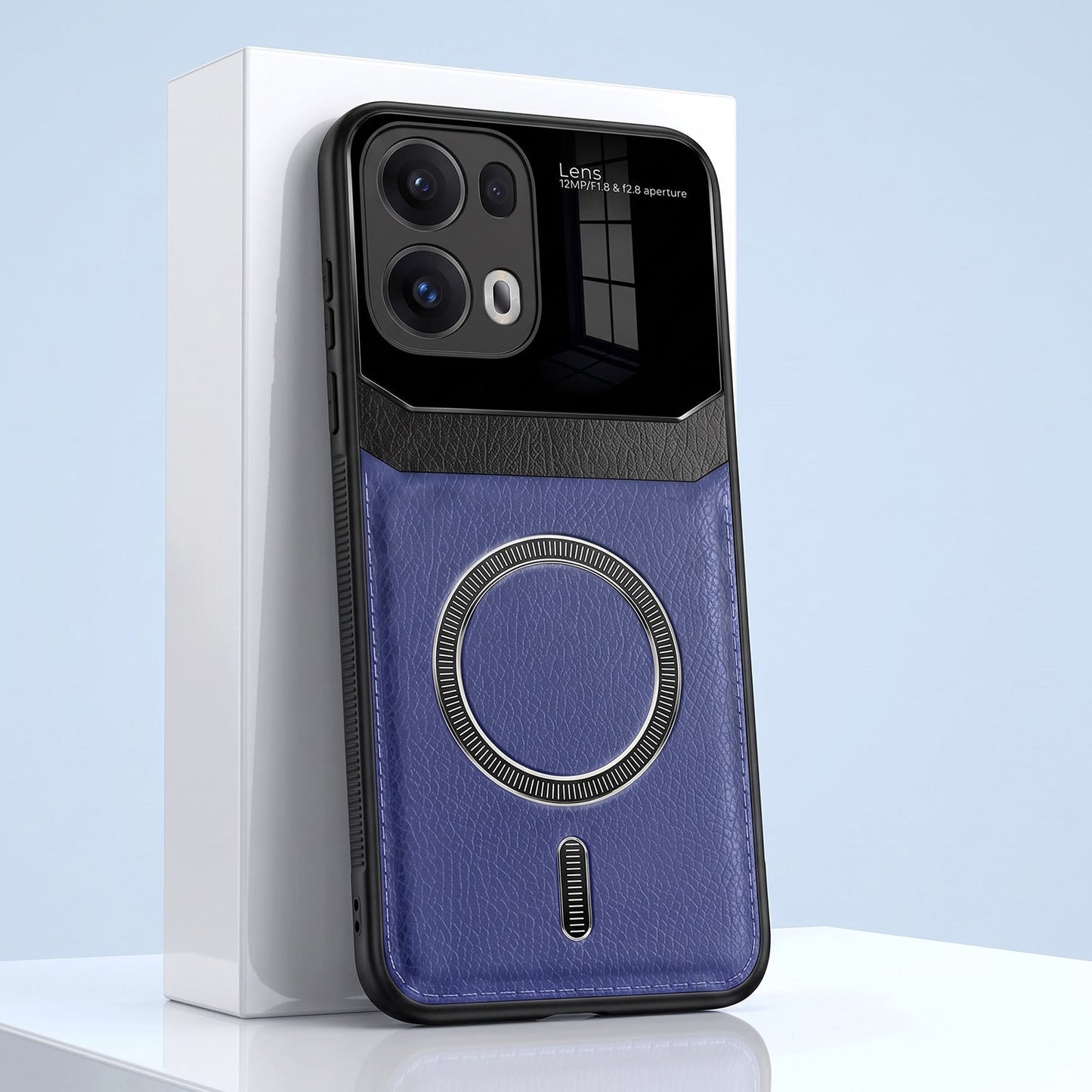 Oppo Reno 13 Pro 5G Premium Magsafe Magnetic Leather Lens Protective Case