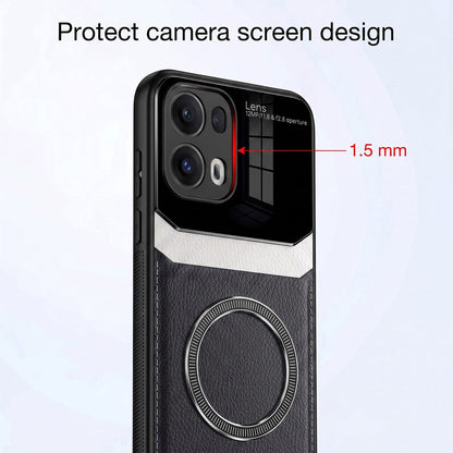Oppo Reno 13 Pro 5G Premium Magsafe Magnetic Leather Lens Protective Case