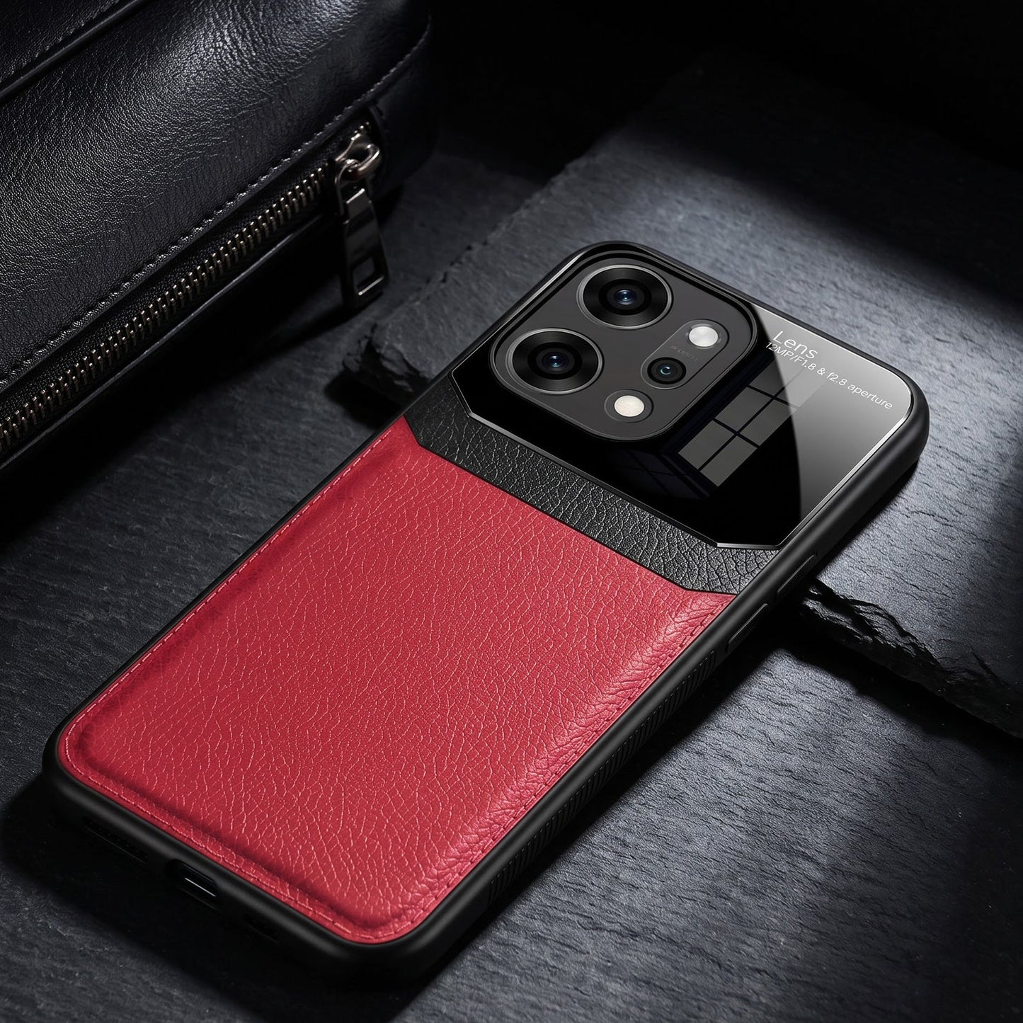 Oppo Reno 14 Pro 5G Premium Leather Lens Protective Case