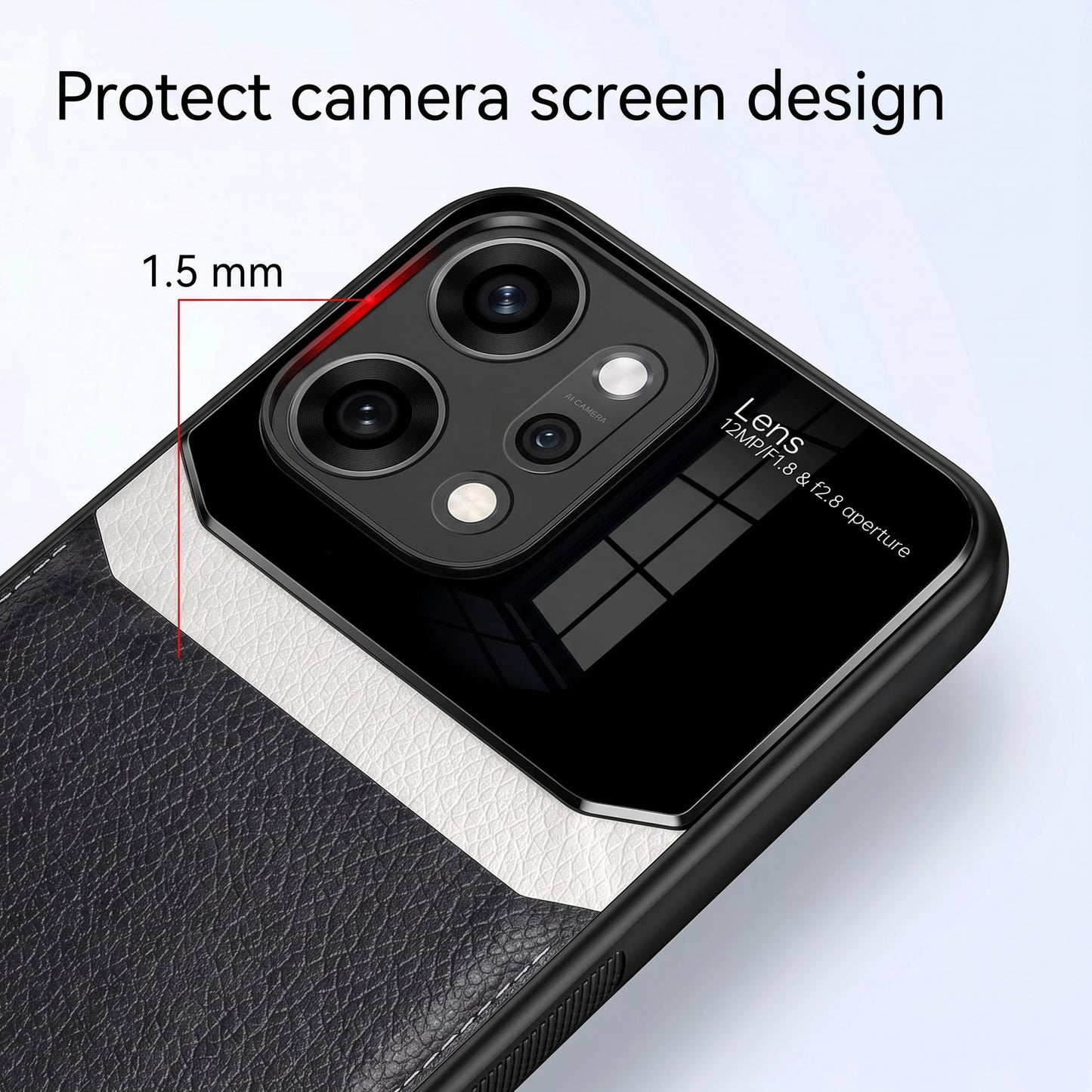 Oppo Reno 14 Pro 5G Premium Leather Lens Protective Case