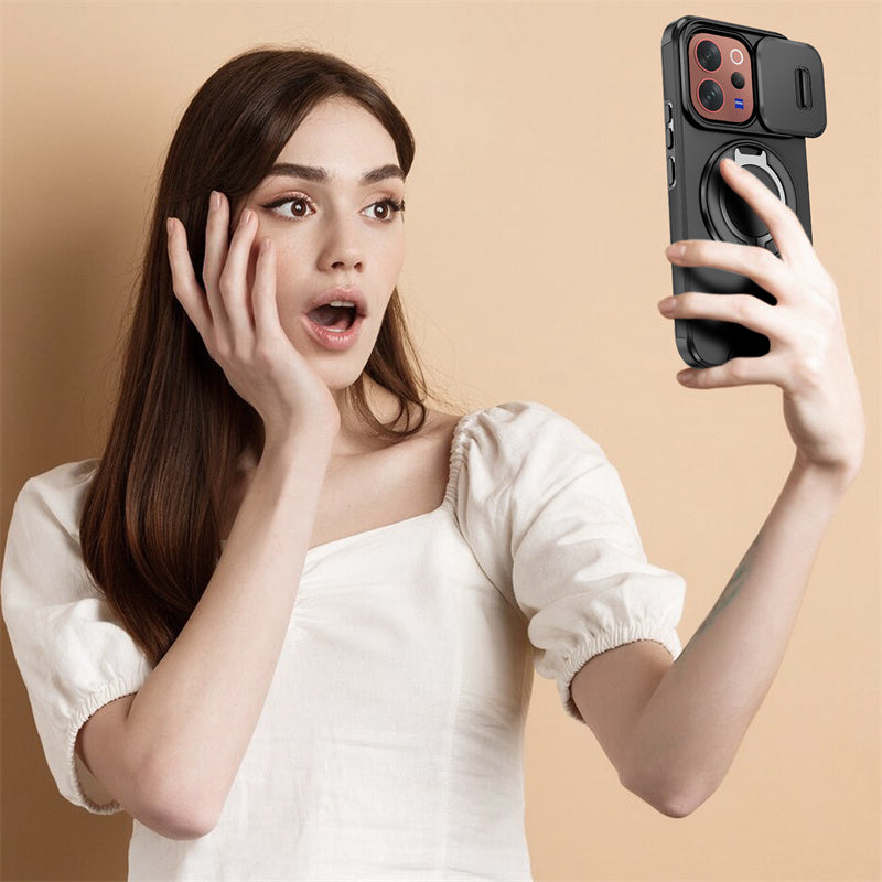 Vivo V70 5G Luxury Magnetic Ring Stand Armor Case