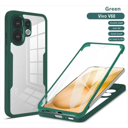 Dual Layer Clear Case For VIVO X300 Pro V60 Lite Y76S Y75 Y55 Y20 Y31 Y04 Y29s U5 Z6 Acrylic+TPU 360 Full Body Shockproof Cover - AliExpress 202192403