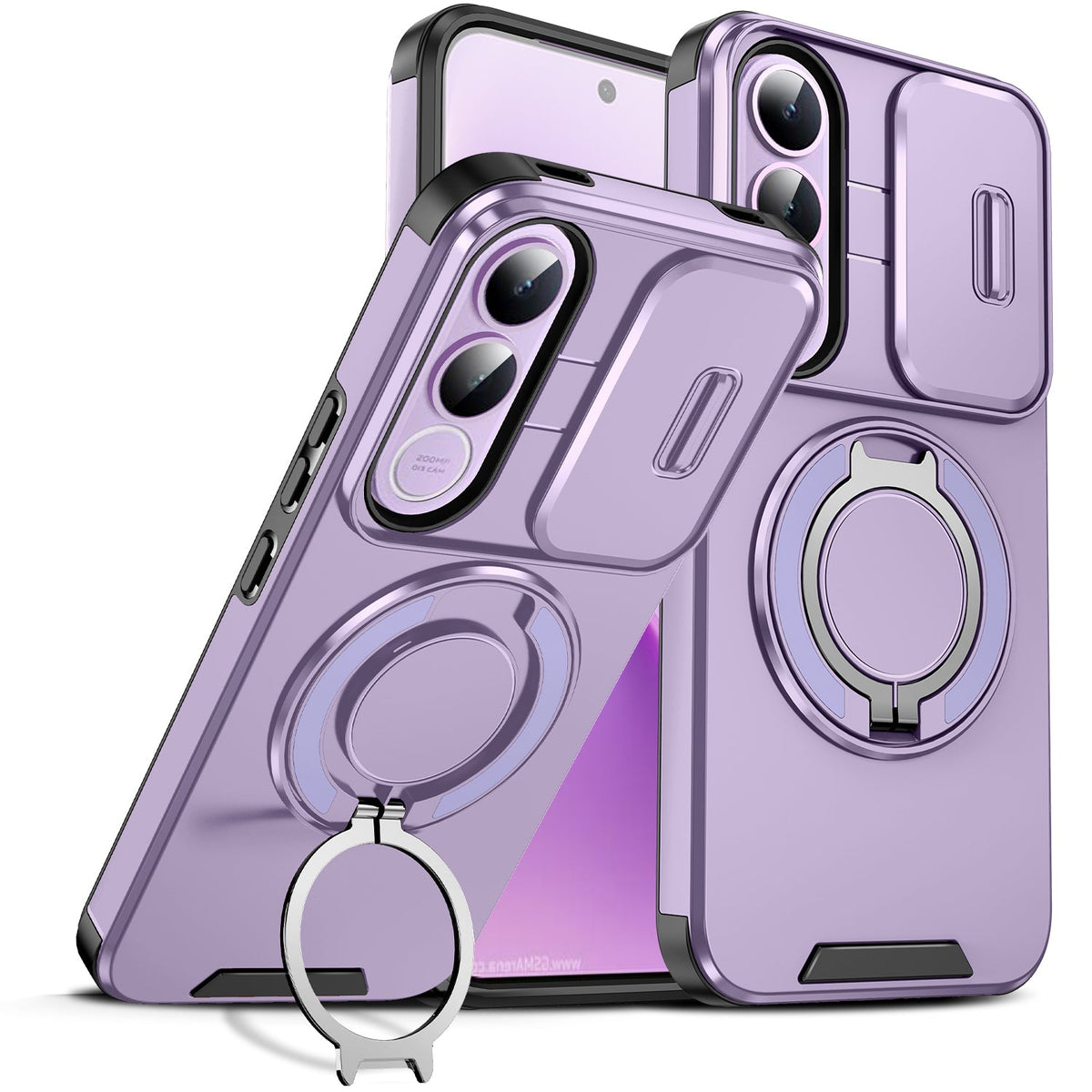 Vivo V70 FE 5G Luxury Magnetic Ring Stand Armor Case