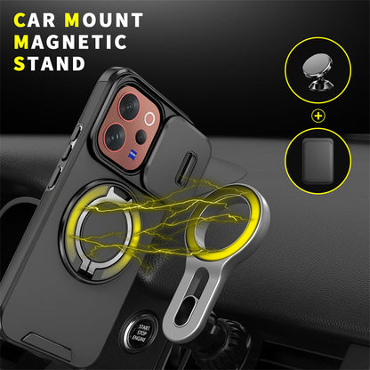 Vivo V70 5G Luxury Magnetic Ring Stand Armor Case