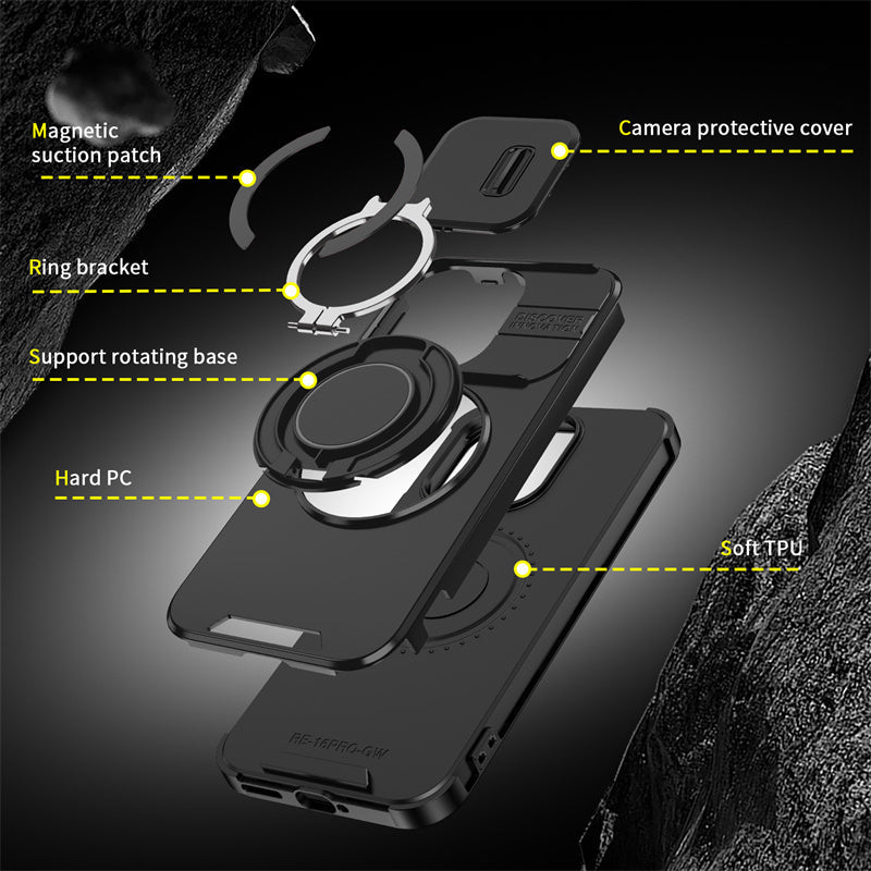Vivo V70 5G Luxury Magnetic Ring Stand Armor Case