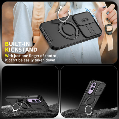 Vivo V70 FE 5G Luxury Magnetic Ring Stand Armor Case