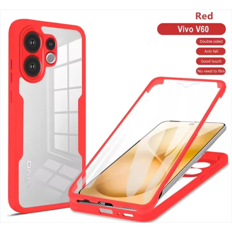 Dual Layer Clear Case For VIVO X300 Pro V60 Lite Y76S Y75 Y55 Y20 Y31 Y04 Y29s U5 Z6 Acrylic+TPU 360 Full Body Shockproof Cover - AliExpress 202192403