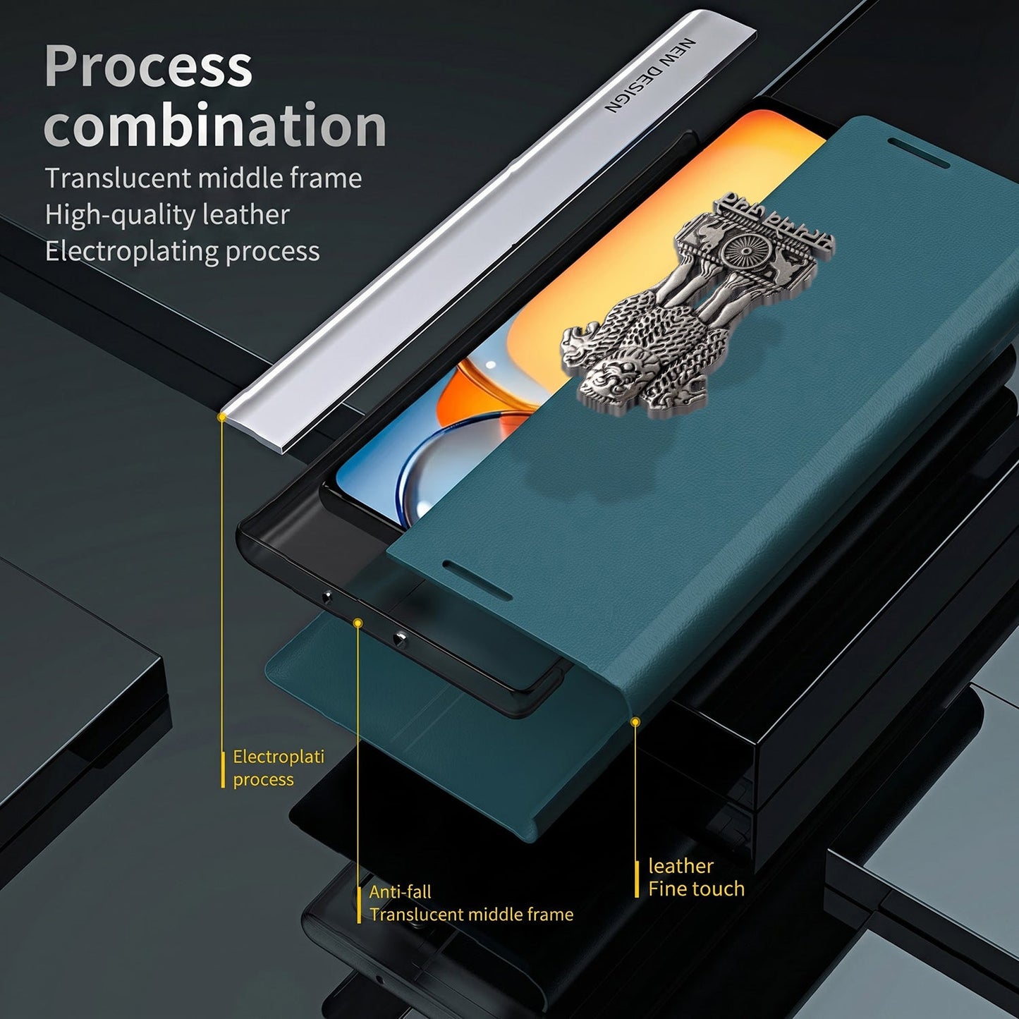 Oppo Reno 15 Pro Mini 5G Satyamev Jayate Flip Leather Case