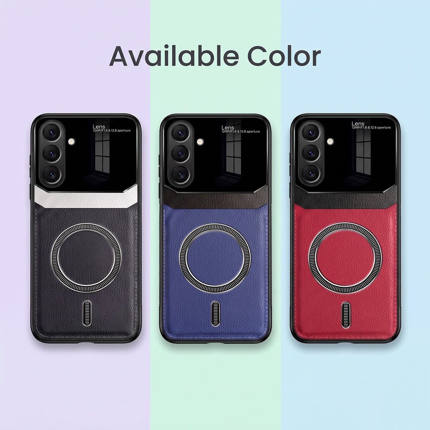 Samsung Galaxy A37 5G Premium Magsafe Magnetic Leather Lens Protective Case