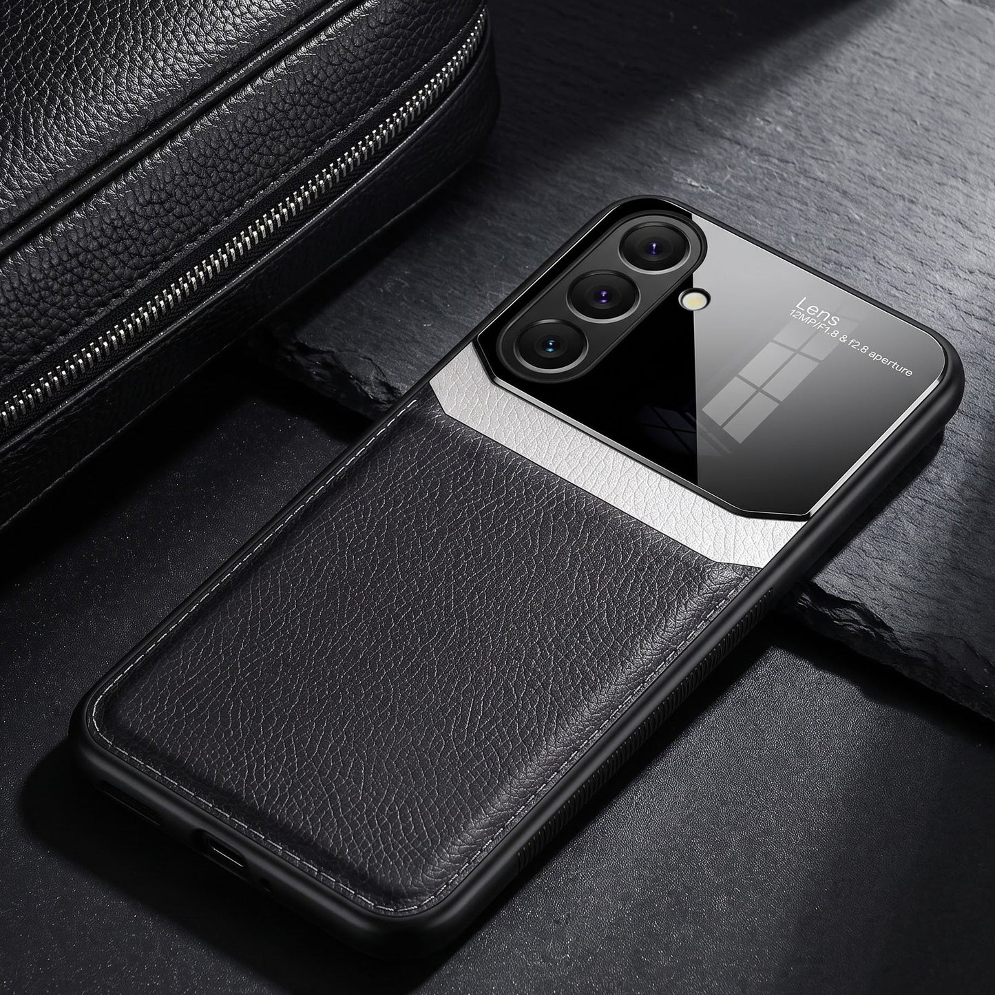 Samsung Galaxy A57 5G Premium Leather Lens Protective Case