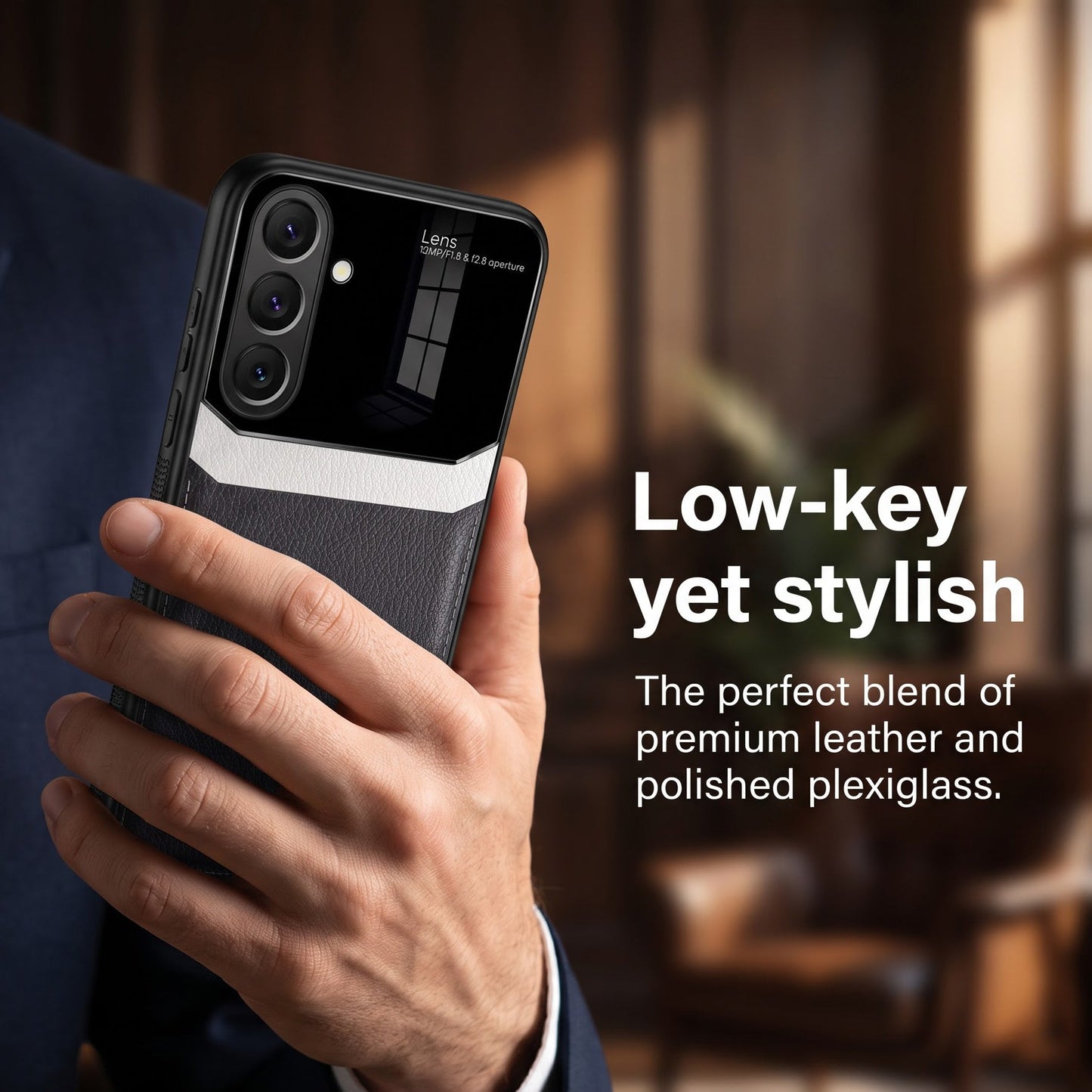 Samsung Galaxy A57 5G Premium Leather Lens Protective Case