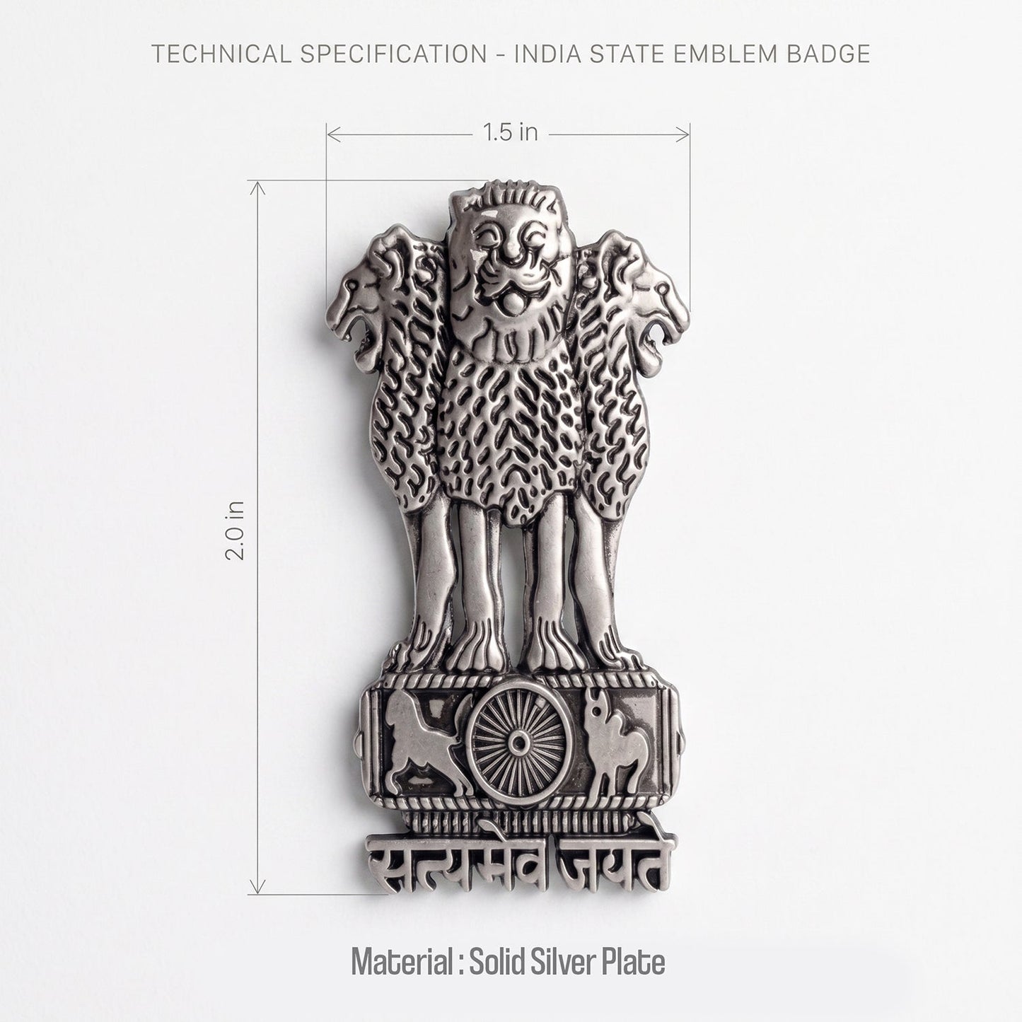 Samsung Galaxy A57 5G Satyamev Jayate 3D Metal Leather Back Case